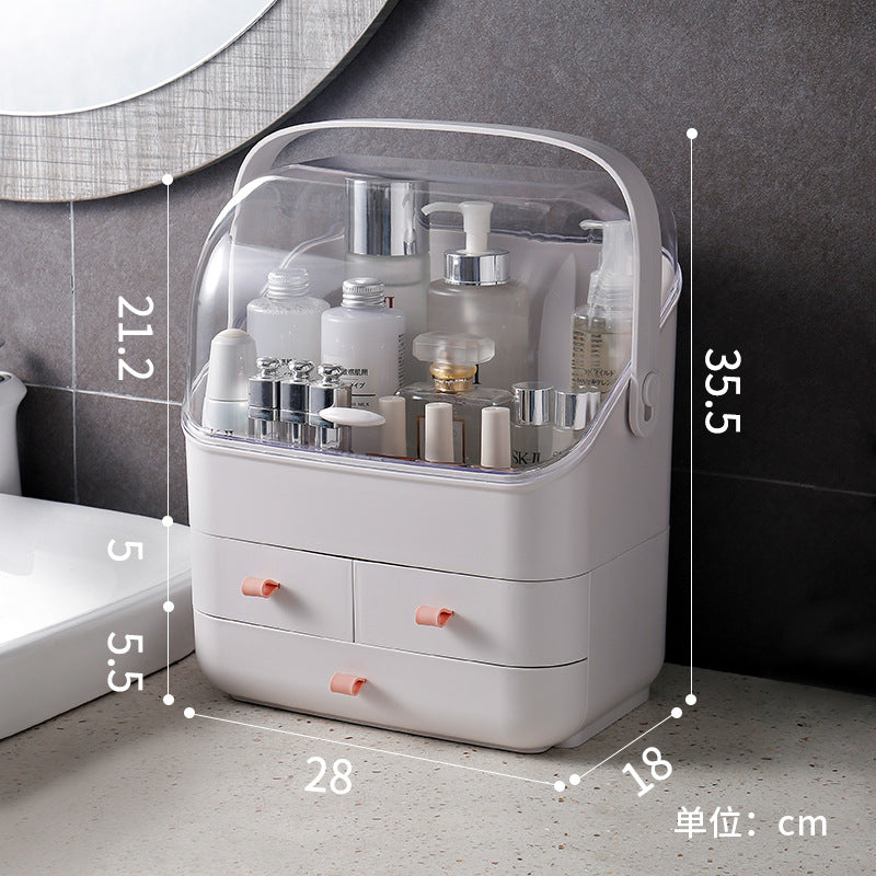 Cosmetics Storage Box Transparent Simple Dust-proof Large-Capacity Drawer Makeup Box Storage