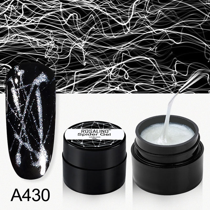 ROSALIND Gel Spider Line For Nails Art Gel Polish UV Colors Painting Gel Nail Polish Spider Gel Polish