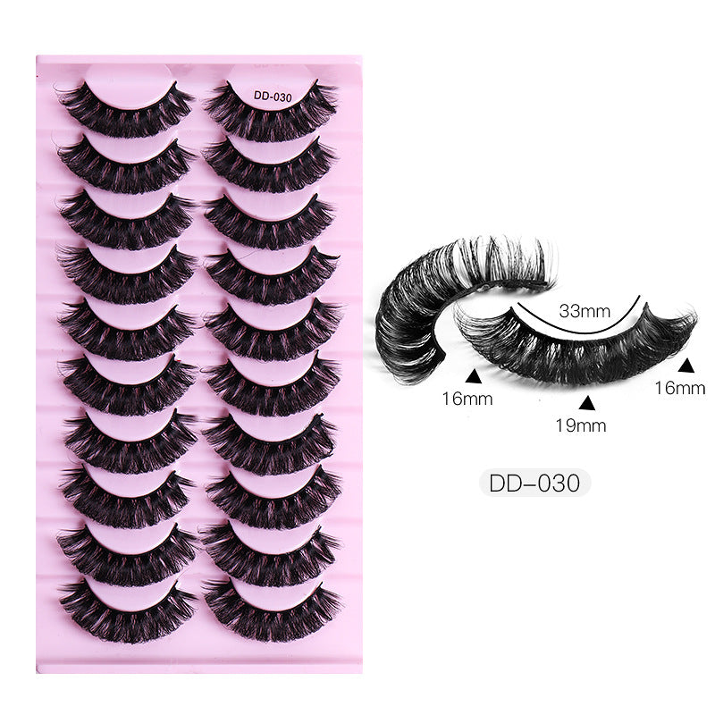 10 Pairs Of Multi-Layer Thick Mink Like Eyelashes