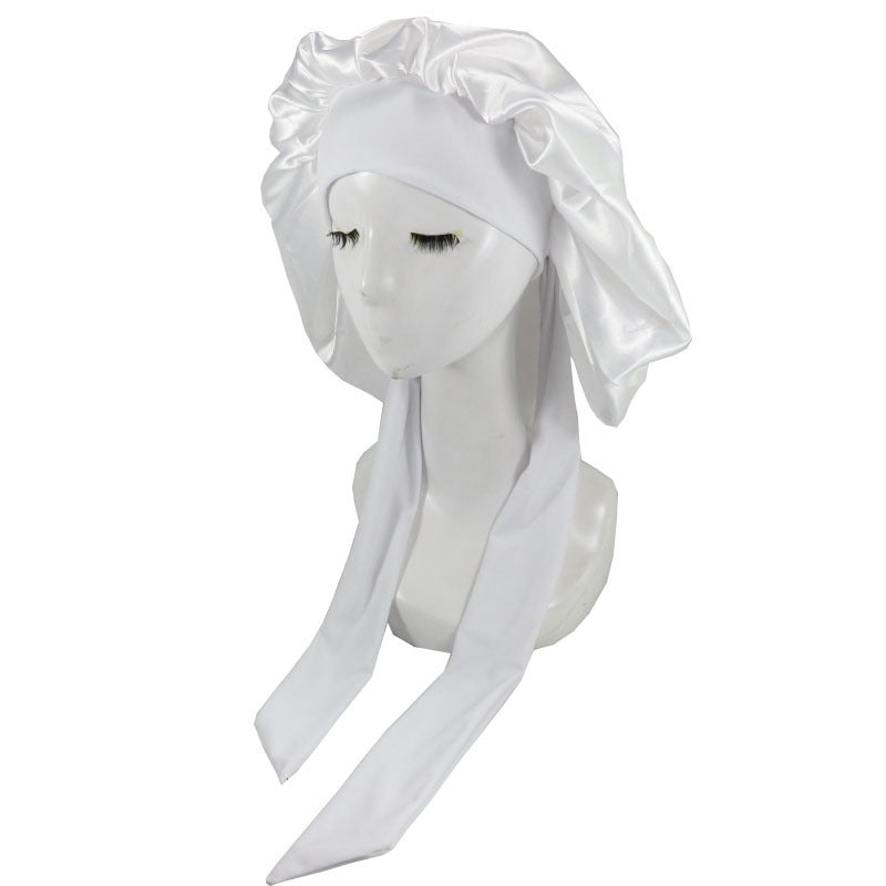 Laced Sleeping Bonnet Cap Silk Hair CareSleeping Cap