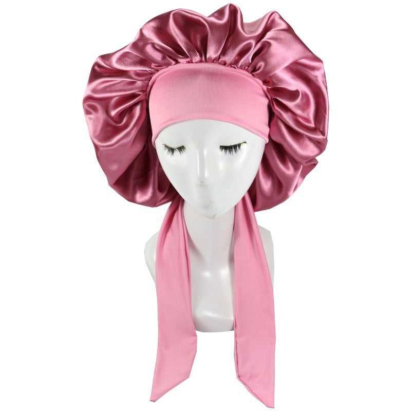 Laced Sleeping Bonnet Cap Silk Hair CareSleeping Cap