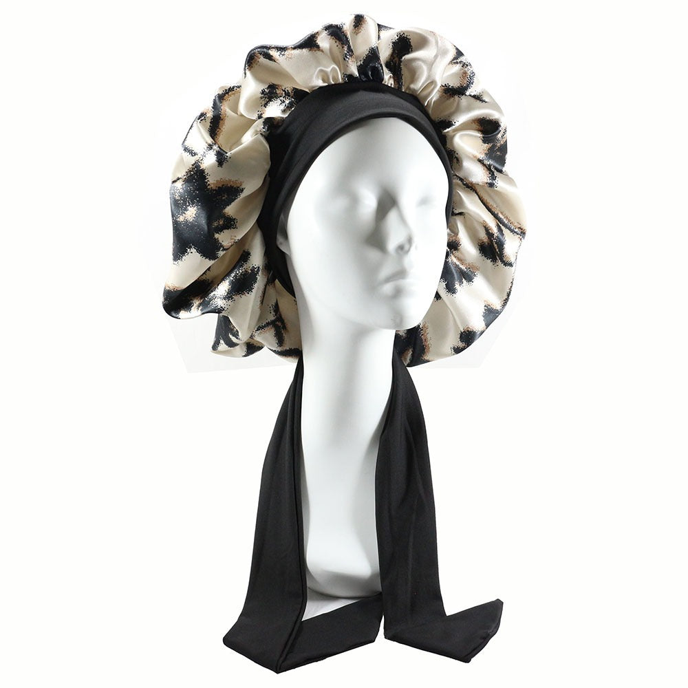 Laced Sleeping Bonnet Cap Silk Hair CareSleeping Cap