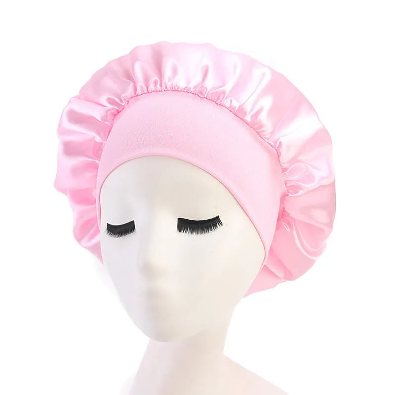 Satin Bonnet Hair Styling Cap Women Night Sleep Head Wrap