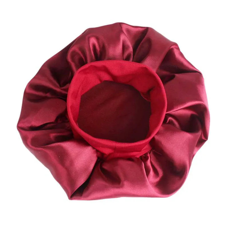 Satin Bonnet Hair Styling Cap Women Night Sleep Head Wrap