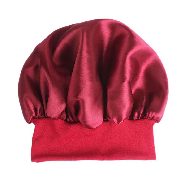 Satin Bonnet Hair Styling Cap Women Night Sleep Head Wrap