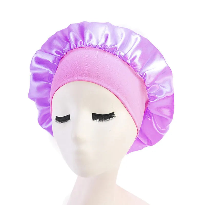 Satin Bonnet Hair Styling Cap Women Night Sleep Head Wrap
