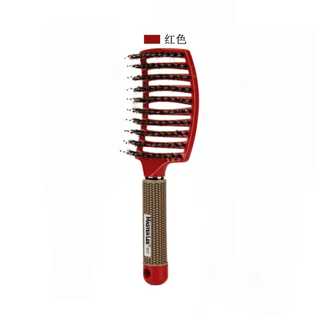 Hairbrush Bristle Nylon Comb Hair Scalp Massage Salon Hairdressing Styling Tool