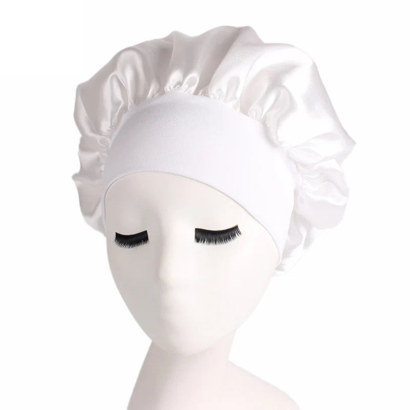Satin Bonnet Hair Styling Cap Women Night Sleep Head Wrap