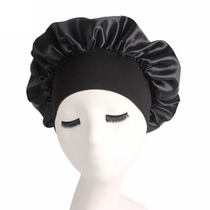 Satin Bonnet Hair Styling Cap Women Night Sleep Head Wrap